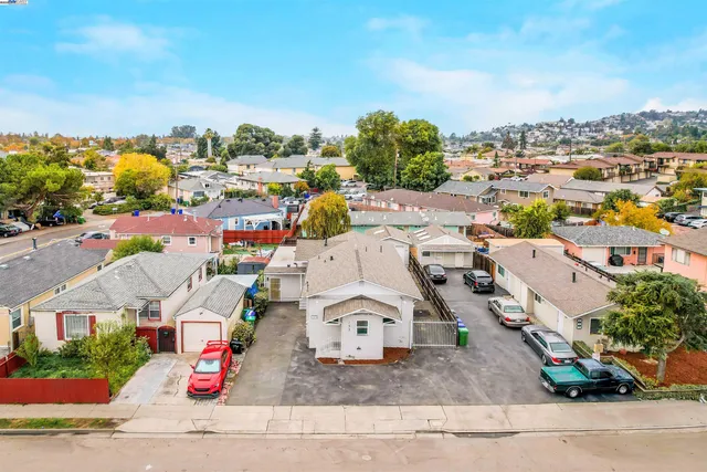 an aerial view of a city