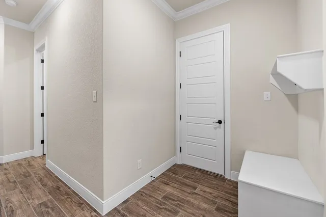 a view of a room that has a window