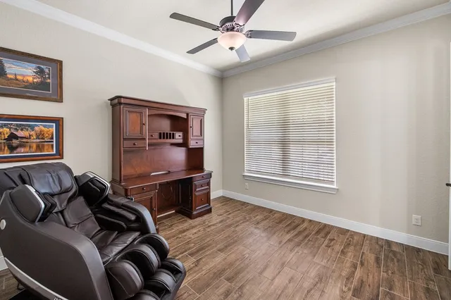 a room with furniture or couch and a window