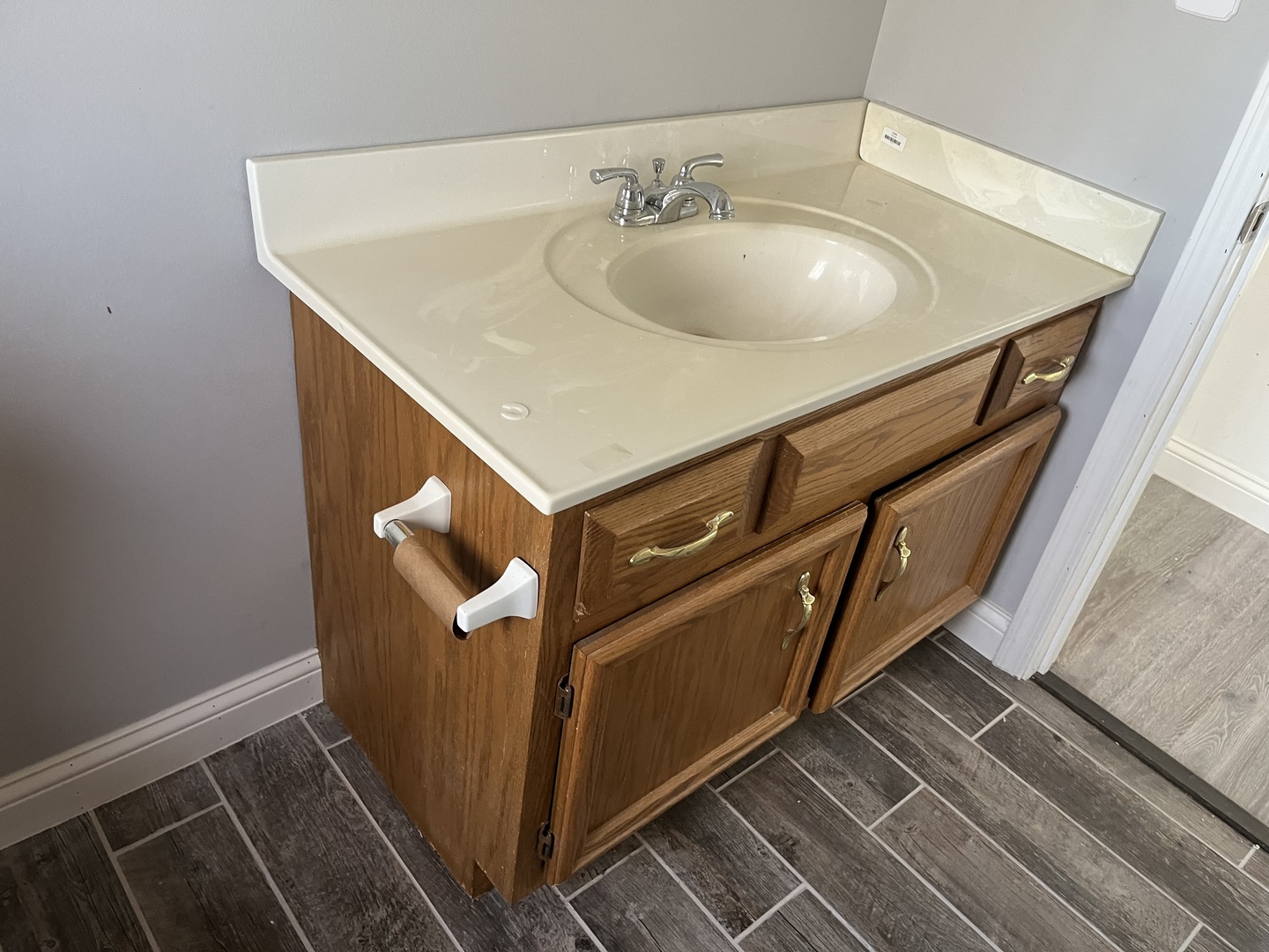 1351 4483rd Road Earlville, IL 60518 - Photo 11 of 30 a bathroom with a sink and mirror