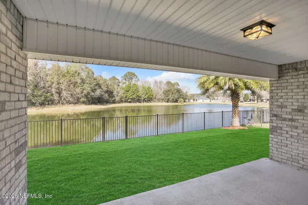 a view of lake from a window