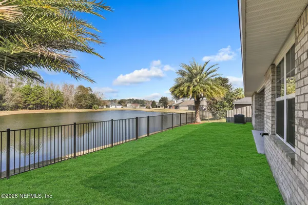 a view of a backyard with a garden