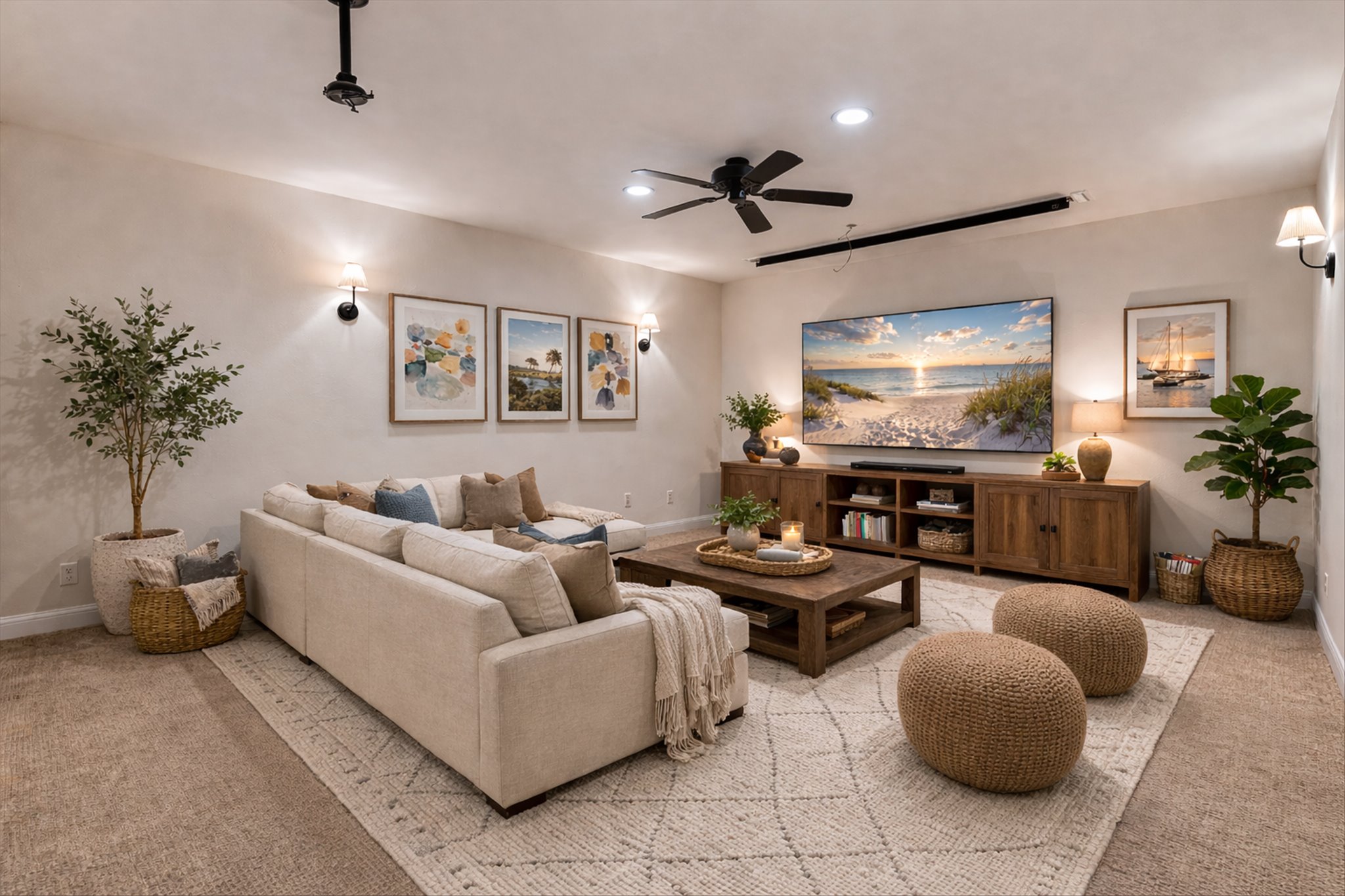 4319 Rum Runner Road Austin, TX 78734 - Photo 36 of 40 a living room with furniture and a flat screen tv