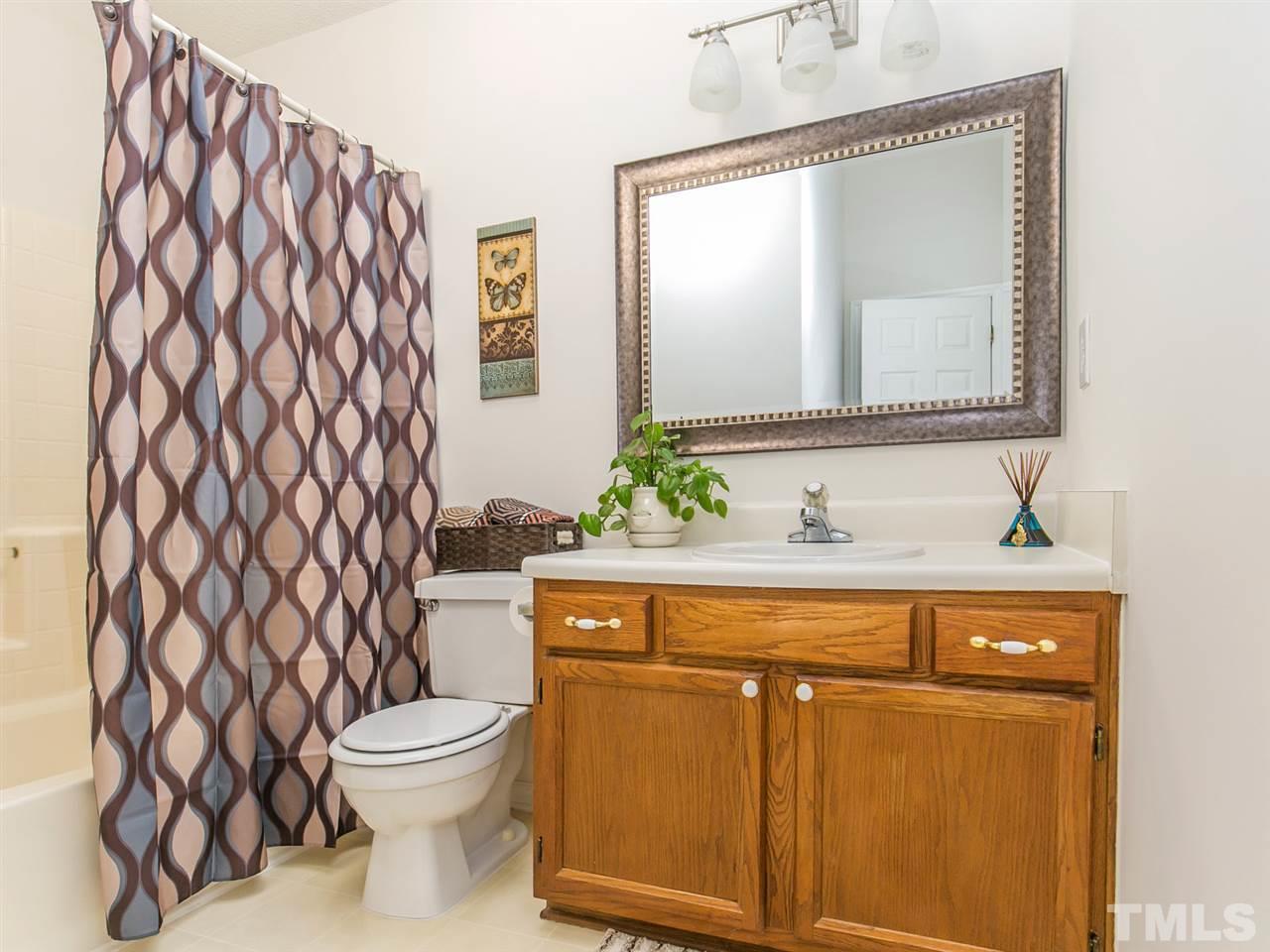 4024 Iron Horse Road Raleigh, NC 27616 - Photo 13 of 25 a bathroom with a sink a toilet and a mirror