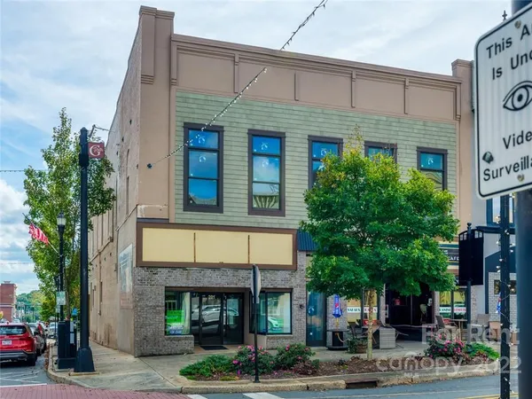 a view of an entrance of the building