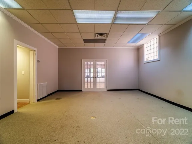 a view of a livingroom with a window