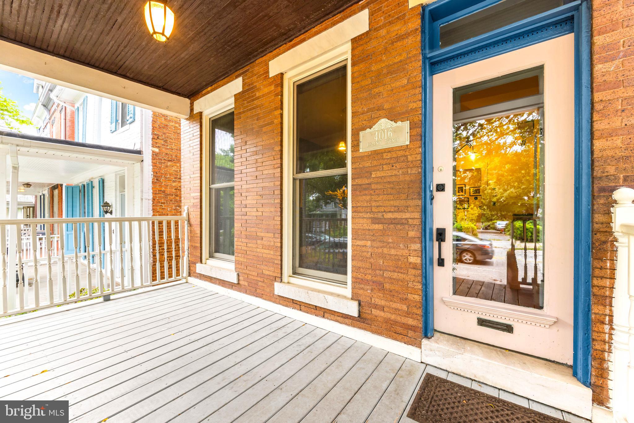 4016 Roland Avenue Baltimore, MD 21211 - Photo 5 of 54 Spacious front porch