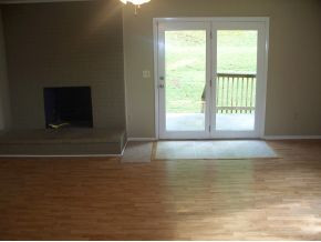 Living room with gas logs