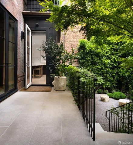 a view of a street from balcony