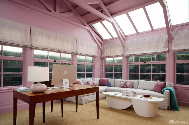 a room with furniture