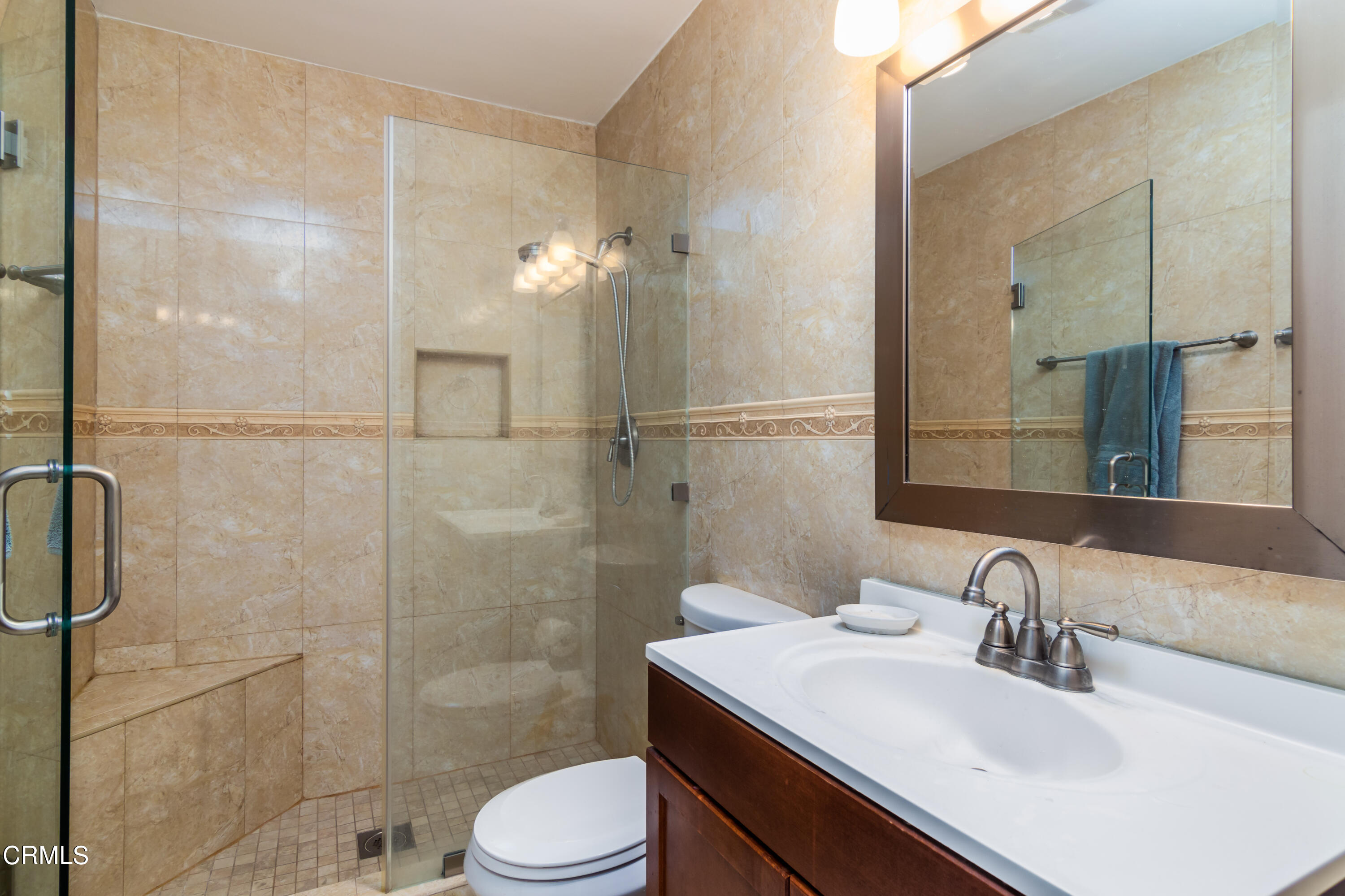 1275 Daveric Drive Pasadena, CA 91107 - Photo 19 of 29 a bathroom with a sink toilet and shower