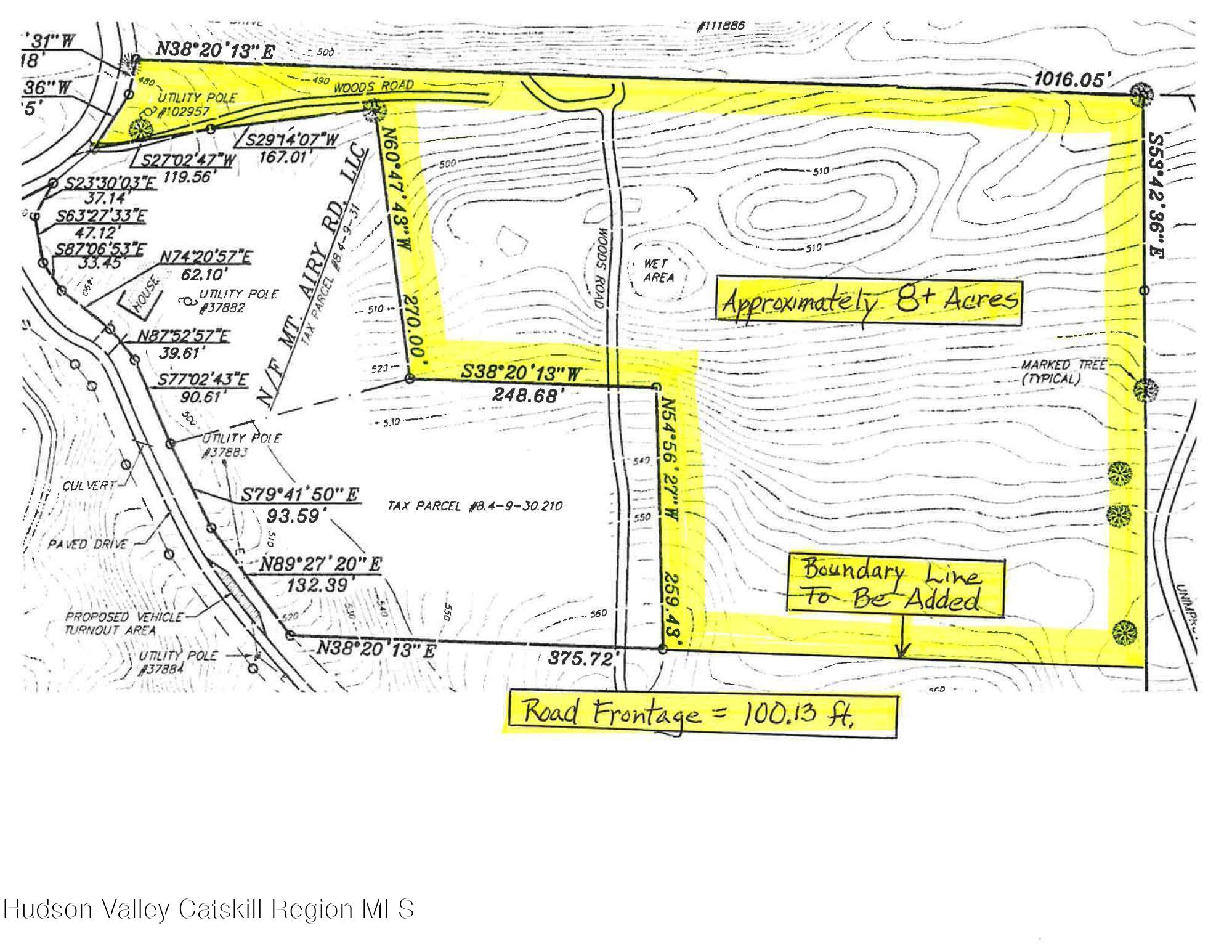 Tbd-1 Mt Airy Road Saugerties, NY 12477 - Photo 12 of 12 Bornschien- Highlighted Map- Sm Parcel