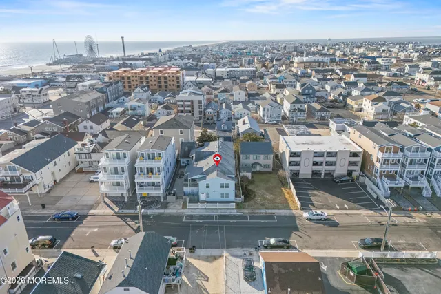 an aerial view of multiple house