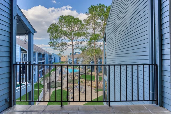 a view of a balcony