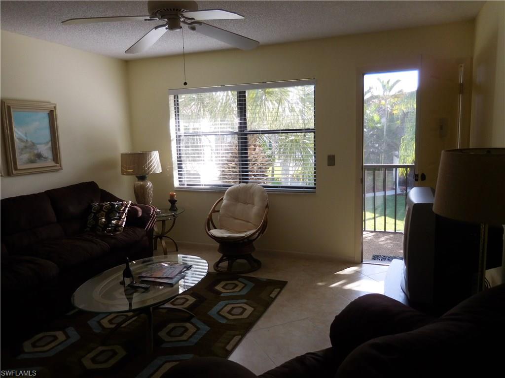 4287 27th Court Southwest, Unit 202 Naples, FL 34116 - Photo 18 of 22 a living room with furniture and a fireplace