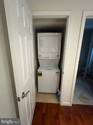 a utility room with a washer and dryer