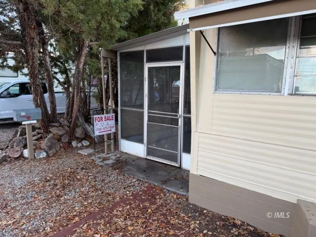 a view of a door of a house