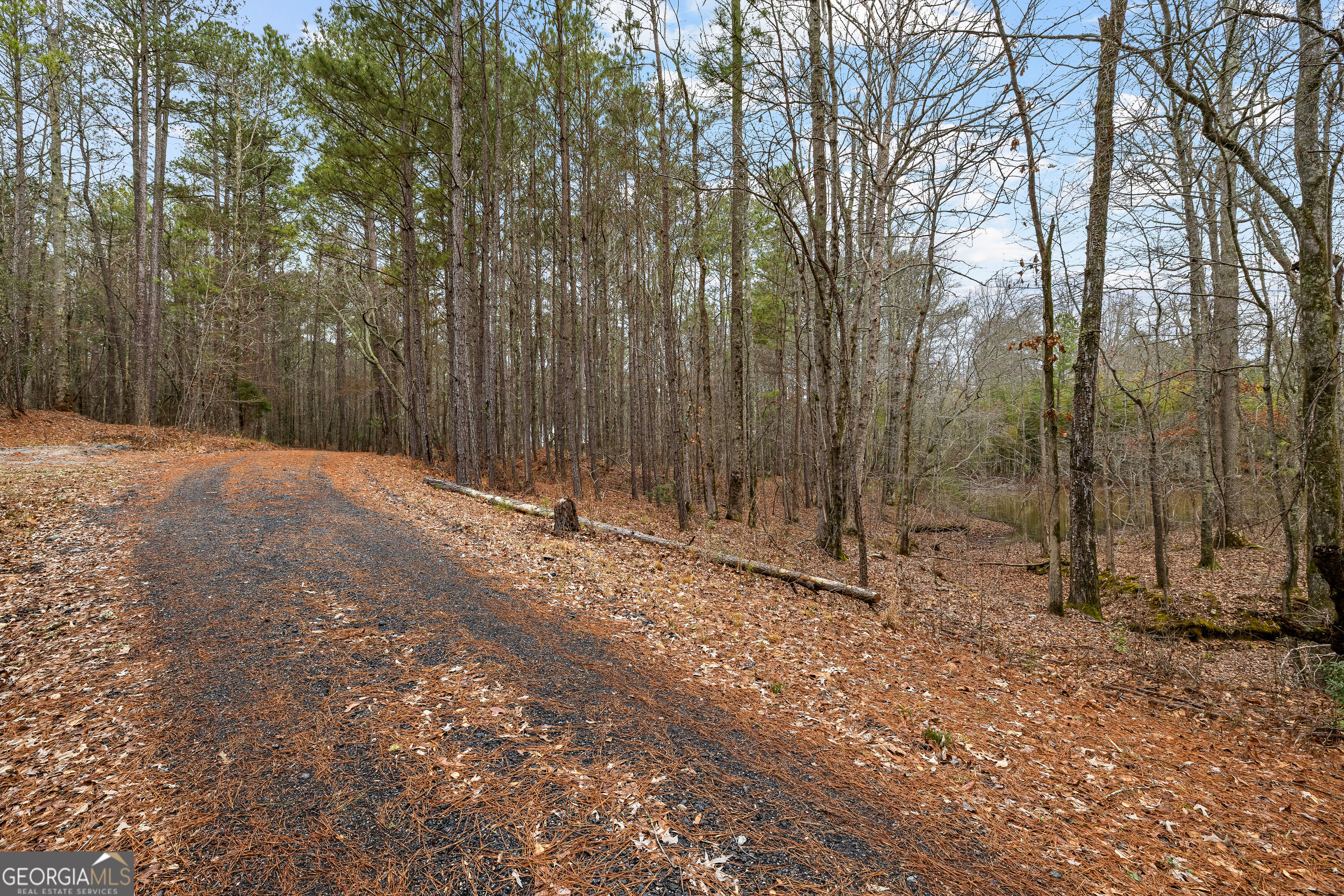 354 Turner Road Newnan, GA 30263 - Photo 80 of 83 a backyard of a house with large trees and wooden fence