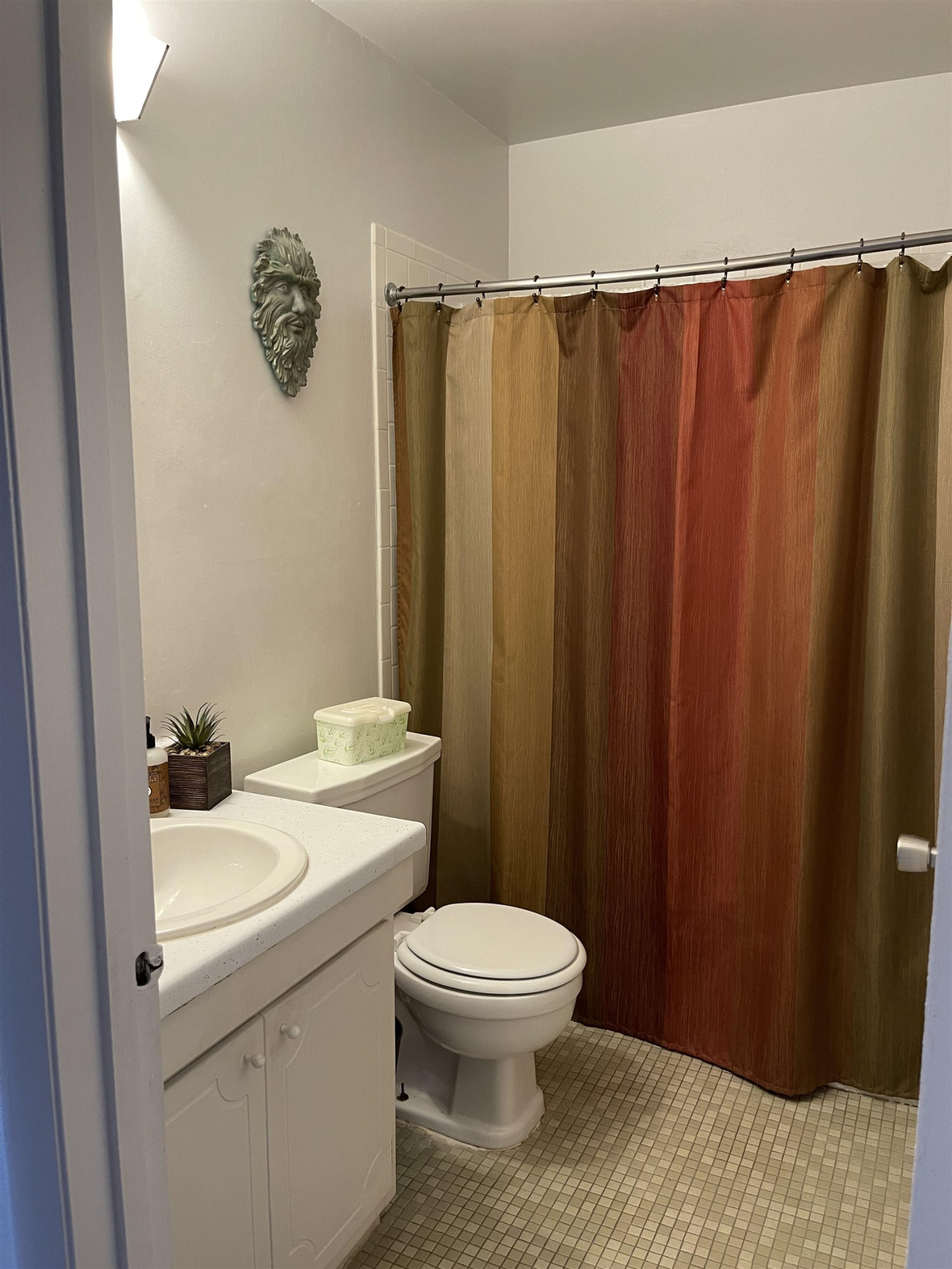 1010 Sandlin Place, Unit H Raleigh, NC 27606 - Photo 9 of 15 a bathroom with a sink a toilet and shower