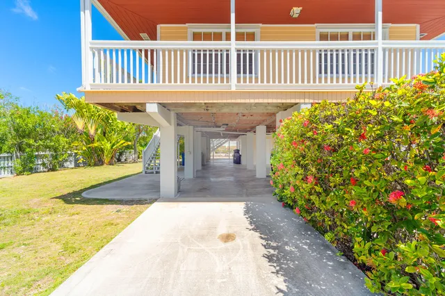 a view of a wooden door