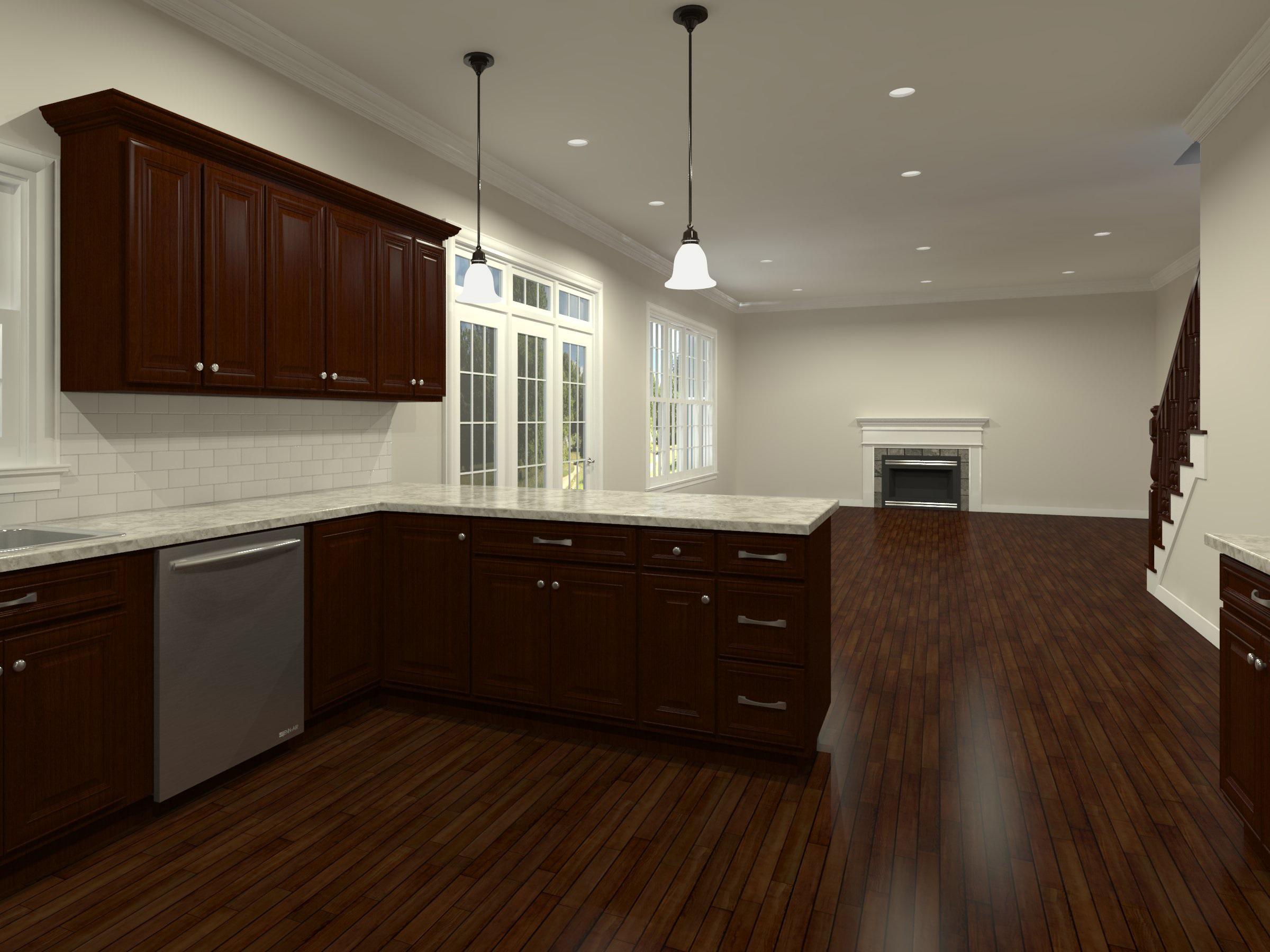 6982 Fairway Ridge Road Salem, VA 24153 - Photo 3 of 10 a kitchen with wooden floors and wooden cabinets