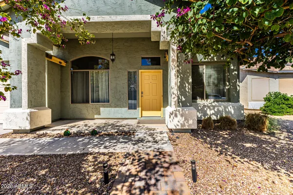 a front view of a house