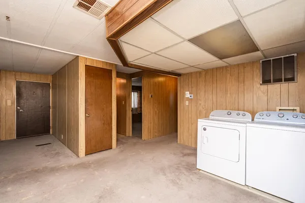 a view of storage and utility room