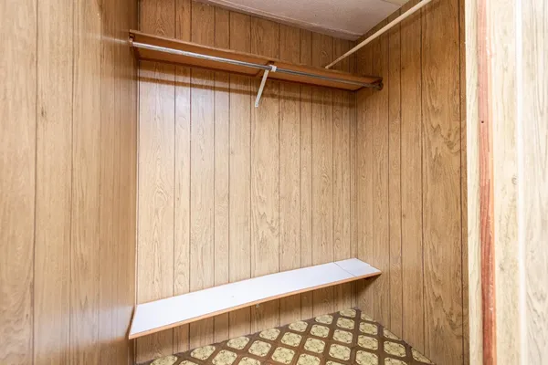 a view of a walk in closet