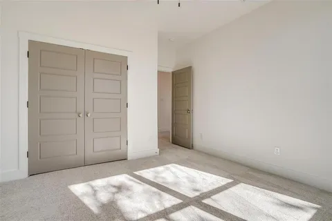 an empty room with closet