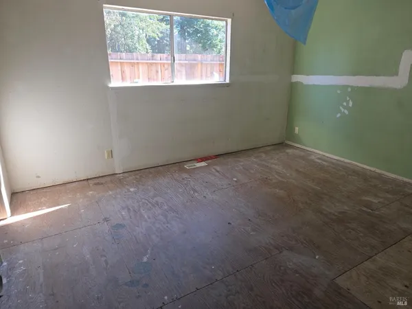 an empty room with a window