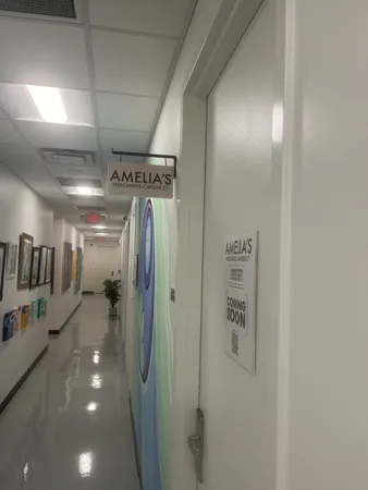 a view of a hallway with entryway