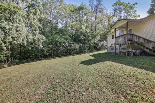 a big yard with lots of green space