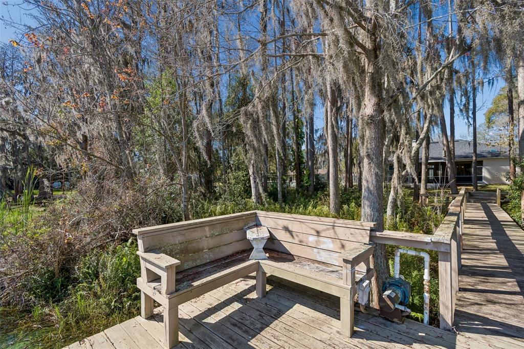 6070 Drexel Road Land O' Lakes, FL 34638 - Photo 18 of 23 a view of a bench in a backyard
