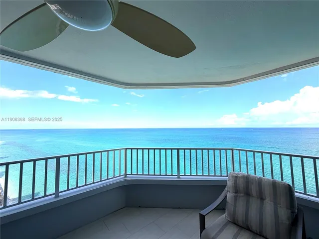 a balcony with a garden