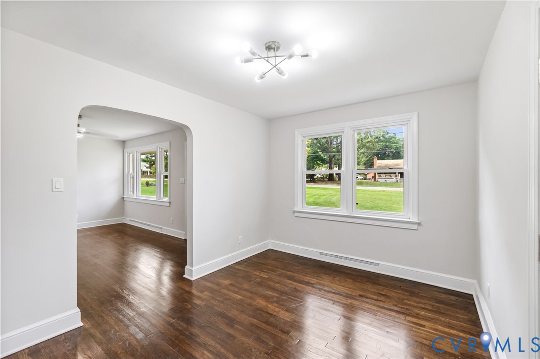 5317 River Road Petersburg, VA 23803 - Photo 4 of 19 Hardwood-finish flooring, white trim, modern ceili