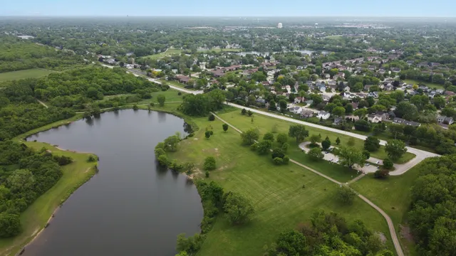 a picture of a bathroom with a picture of a park