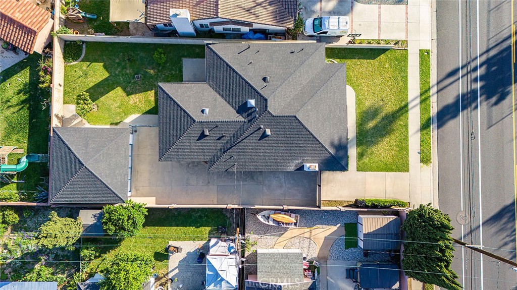 12216 Old River School Road Downey, CA 90242 - Photo 32 of 36 an aerial view of a house with a swimming pool