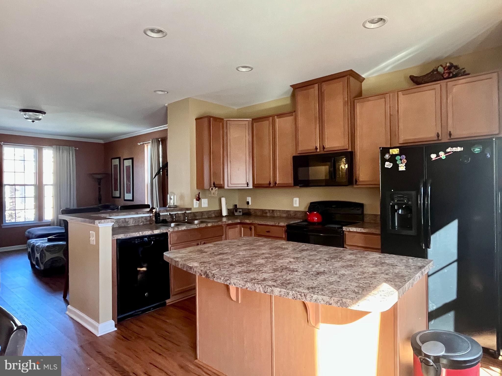 312 Spring Park Lane, Unit 59 Fredericksburg, VA 22405 - Photo 11 of 20 a kitchen with stainless steel appliances granite countertop a stove a sink and a microwave