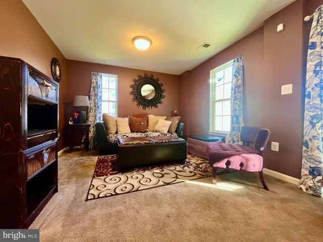 a living room with furniture window and a flat screen tv