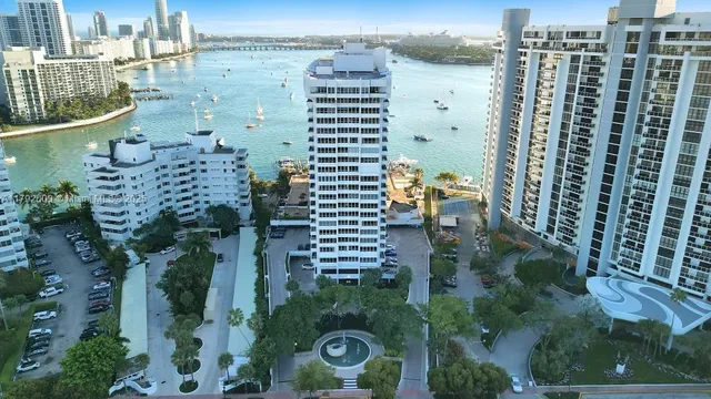 a view of a city with tall buildings