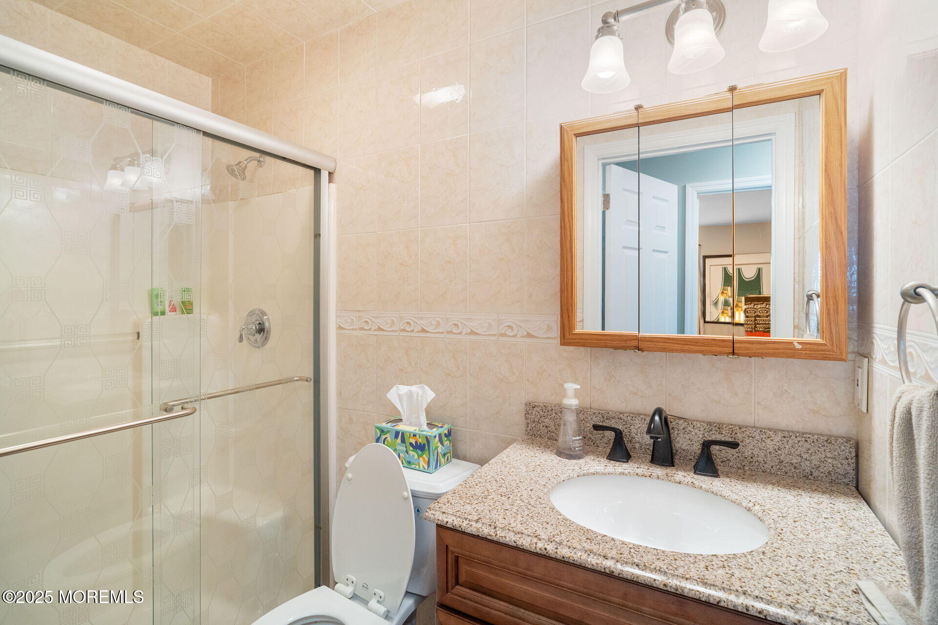 18 Red Maple Drive Brick, NJ 08724 - Photo 14 of 28 a bathroom with a granite countertop sink a toilet and shower