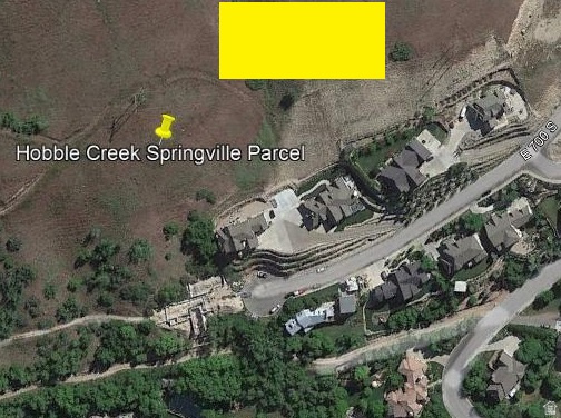 2700 East 700 South Springville, UT 84663 - Photo 3 of 7 Aerial Map, Property Identification. Illustrating the location of the Hobble Creek Springville Parcel