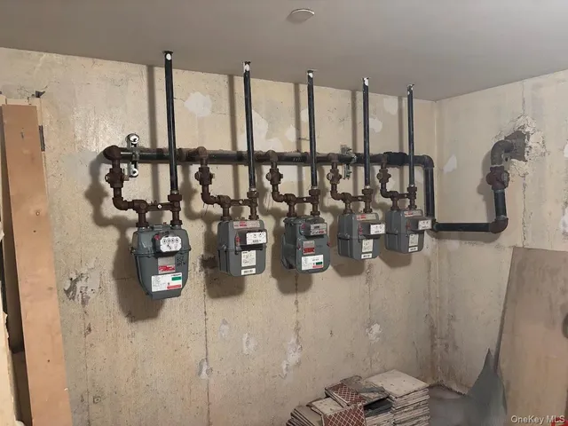 a close view of water heater room