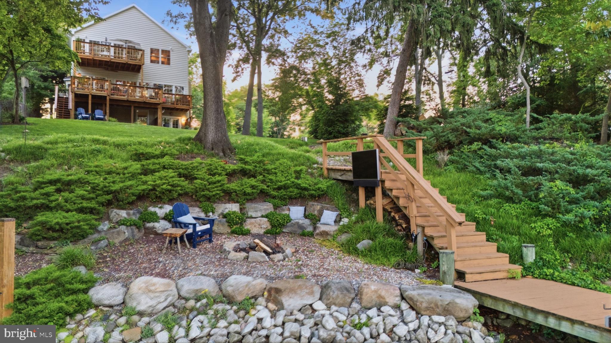 1219 Meadow View Road Pasadena, MD 21122 - Photo 69 of 70 Serene lakeside retreat with fire pit.