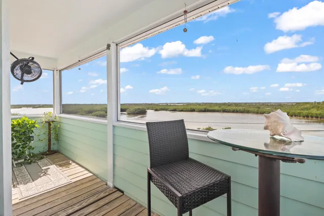 a view of a city from a balcony