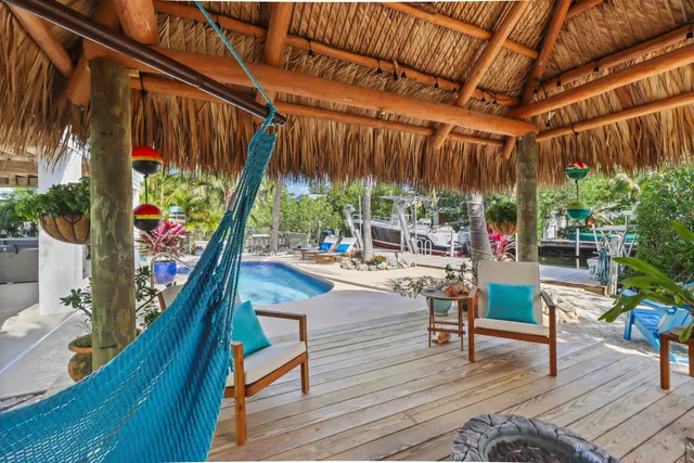 a view of a backyard with a patio