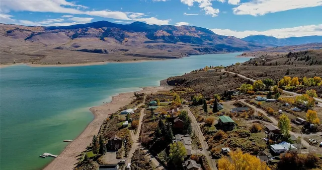 a view of a city with mountain