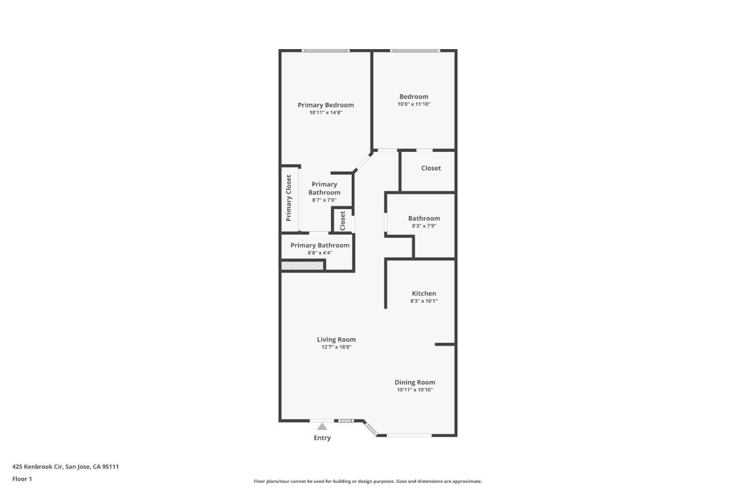 425 Kenbrook Circle San Jose, CA 95111 - Photo 46 of 46 a picture of a floor plan