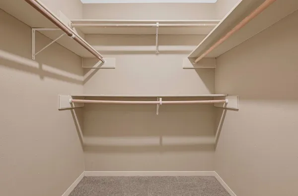 a close view of closet