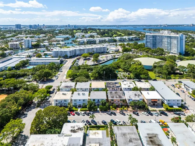 an aerial view of a city
